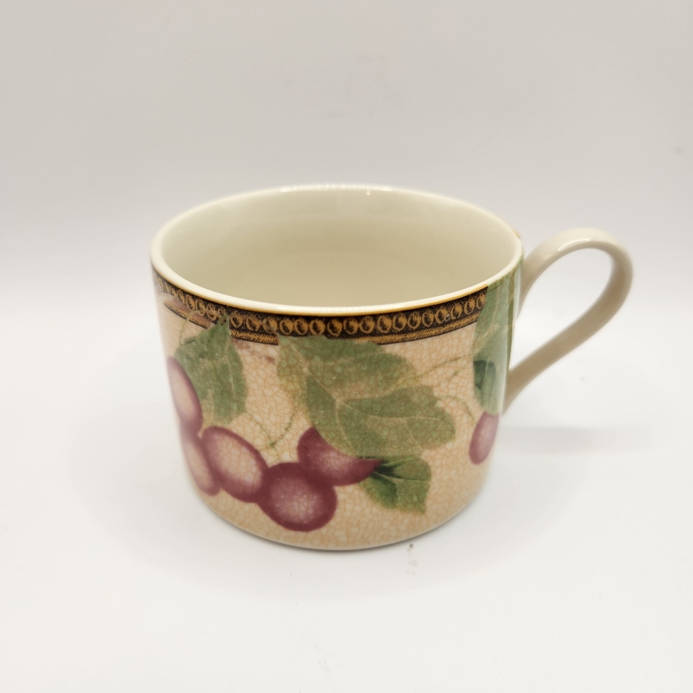International Interiors Newbury Stoneware Cups, Cherries, Set of 6